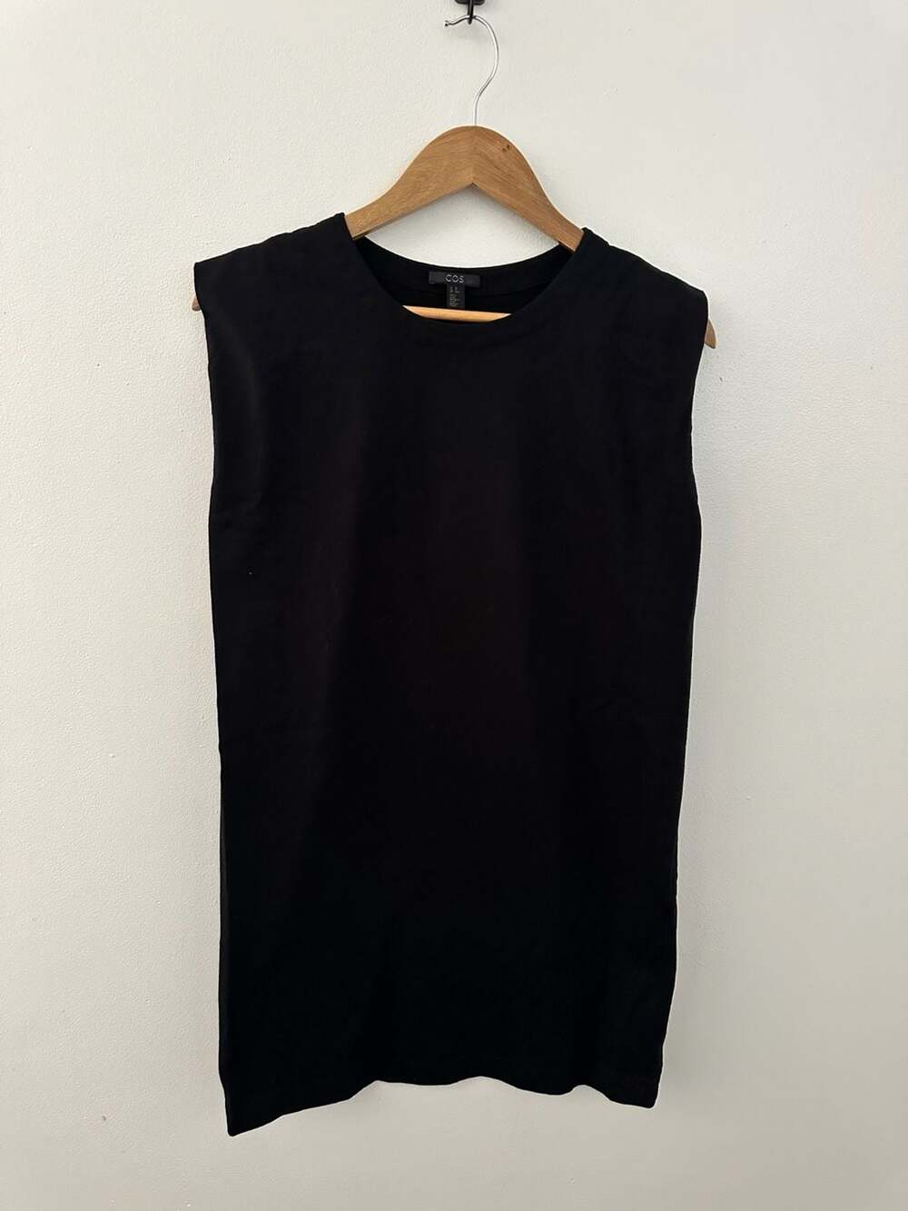 COS Black Muscle Tank Mini Dress Size XS